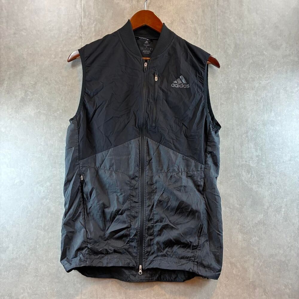Adidas Men's Black and Grey Gilet